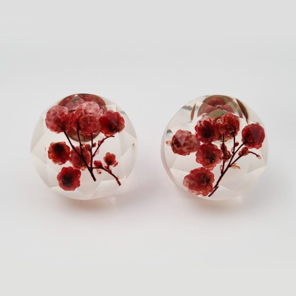 Real Flower Resin Studs