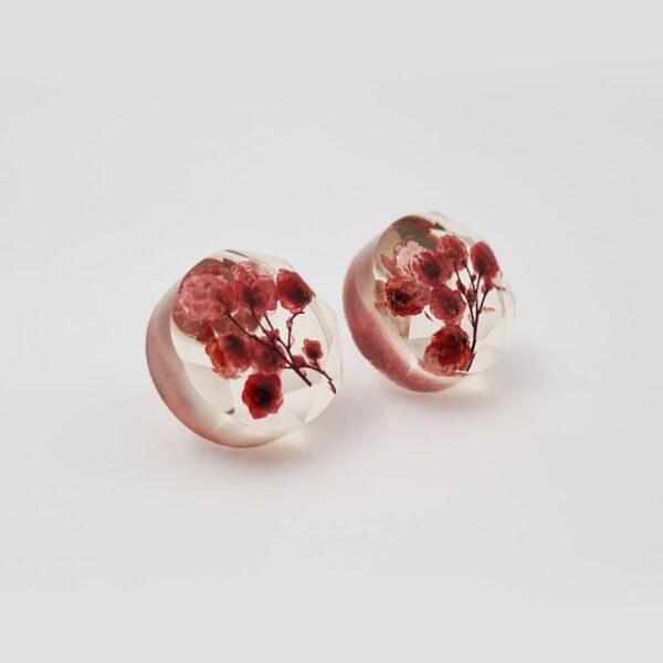 Real Flower Resin Studs